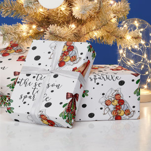Het is het Seizoen Citaat Kerstverlichting Maretak Cadeaupapier