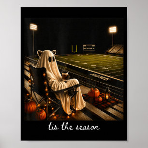 Het Is Het Seizoen Football Wasbeer Spook Hallowee Poster