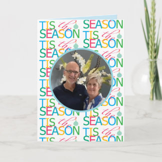 Het is het Seizoen Foto Kerstkaart Feestdagen Kaart