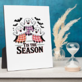Het Is Het Seizoen Geruite Halloween Fotoplaat (Zijkant)