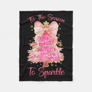 Het Is Het Seizoen Glans Kerstboom Kerst Vrouwen G Fleece Deken