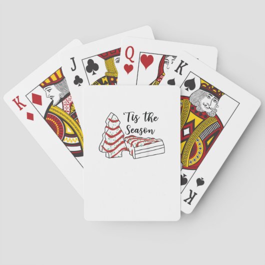 Het Is Het Seizoen Grappige Boom Kerstmis Pokerkaarten (Achterkant)
