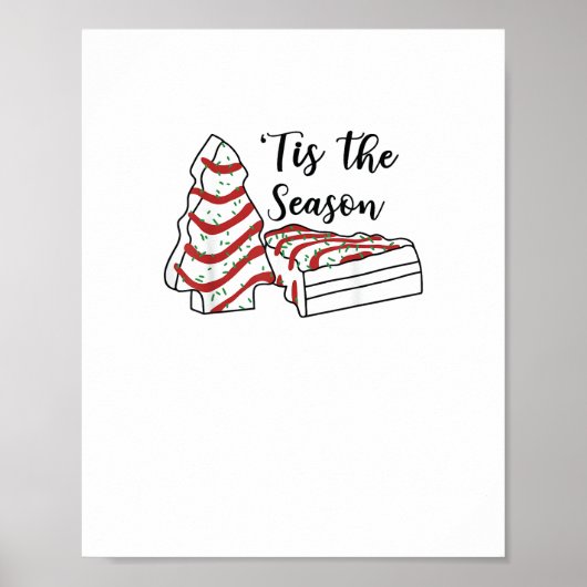 Het Is Het Seizoen Grappige Boom Kerstmis Poster (Voorkant)