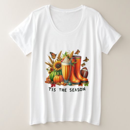 Het is het seizoen grote maat t-shirt (Design voorkant)