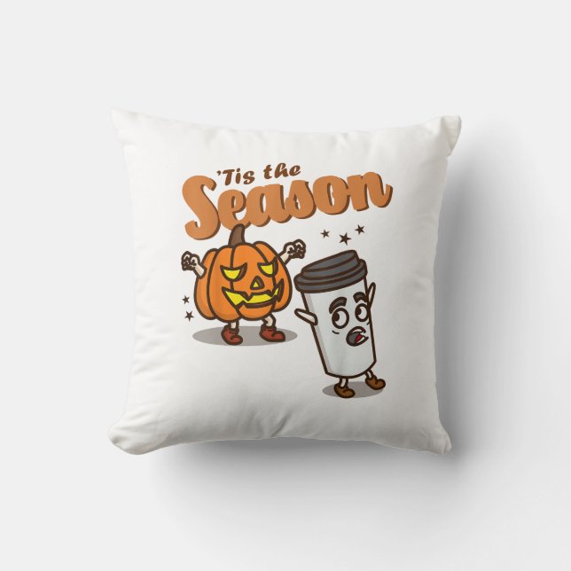 Het Is Het Seizoen Haat Pumpkin Spice Latte Hallow Kussen (Voorkant)