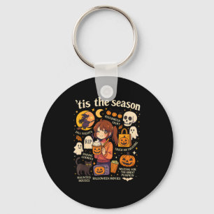 Het Is Het Seizoen Halloween Anime Pictogrammen He Sleutelhanger