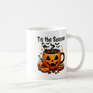 Het Is Het Seizoen Halloween Pompoen Kruiden Koffi Koffiemok