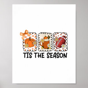 Het Is Het Seizoen Herfst Dankdag Pompoen Kruiden Poster