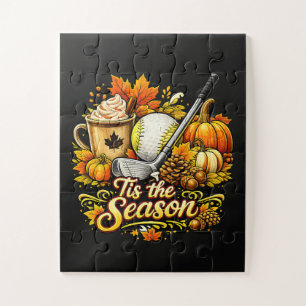 Het Is Het Seizoen Herfst Golf Pompoen Kruid Koffi Legpuzzel