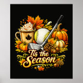 Het Is Het Seizoen Herfst Golf Pompoen Kruid Koffi Poster (Voorkant)