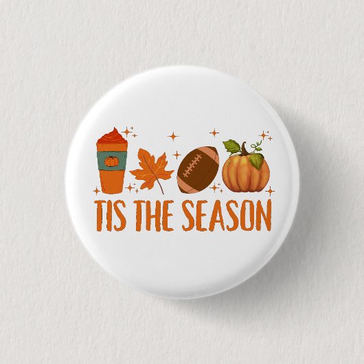 Het Is Het Seizoen Herfst Halloween Ronde Button 3,2 Cm (Voorkant)