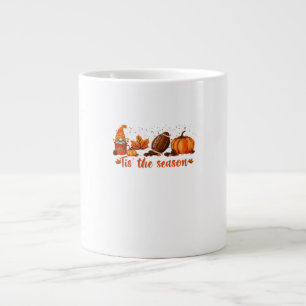Het Is Het Seizoen Herfst Kabouter Voetbal Ontwerp Grote Koffiekop