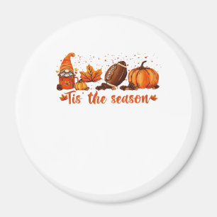 Het Is Het Seizoen Herfst Kabouter Voetbal Ontwerp Magneet