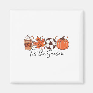 Het Is Het Seizoen Herfst Voetbal Thanksgiving Kof Magneet