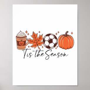 Het Is Het Seizoen Herfst Voetbal Thanksgiving Kof Poster