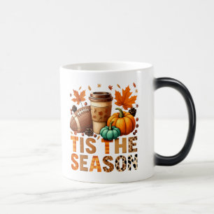 Het is het seizoen herfsttijd met voetbal en koffi magische mok