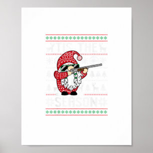 Het Is Het Seizoen Herten Kabouter Rendier Kerstmi Poster