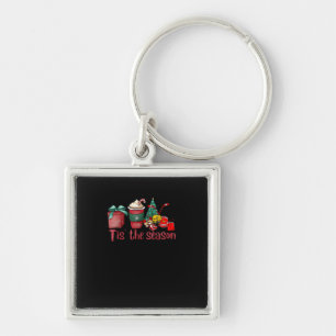 Het Is Het Seizoen Hockey Kerstmis Koffie Kerstman Sleutelhanger