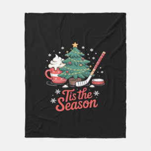 Het Is Het Seizoen Hockey Koffie Boom Hockey Kerst Fleece Deken