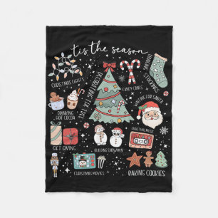 Het Is Het Seizoen Hockey Koffie Kerstboom IJshock Fleece Deken