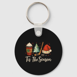 Het Is Het Seizoen Hockey Koffie Kerstboom IJshock Sleutelhanger
