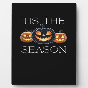 Het Is Het Seizoen Jack O Lantern Grappige Hallowe Fotoplaat