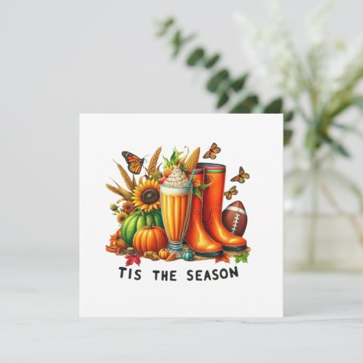 Het is het seizoen kaart (Staand voorkant)