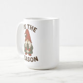 Het Is Het Seizoen Kabouter Kerstmis Koffiemok (Voorkant links)