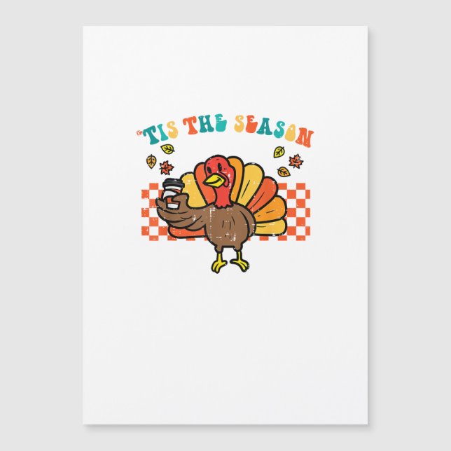 Het Is Het Seizoen Kalkoen Koffie Thanksgiving Her (Voorkant)