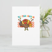 Het Is Het Seizoen Kalkoen Koffie Thanksgiving Her Feestdagenkaart (Staand voorkant)