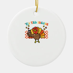 Het Is Het Seizoen Kalkoen Koffie Thanksgiving Her Keramisch Ornament