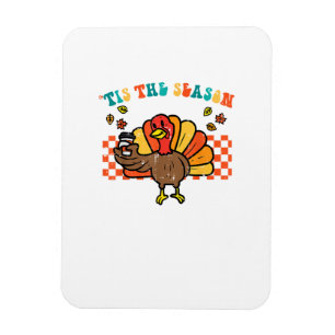 Het Is Het Seizoen Kalkoen Koffie Thanksgiving Her Magneet