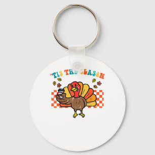 Het Is Het Seizoen Kalkoen Koffie Thanksgiving Her Sleutelhanger