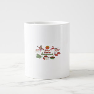 Het Is Het Seizoen Kerst Acryl Blok Grote Koffiekop