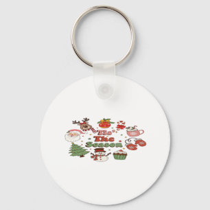 Het Is Het Seizoen Kerst Acryl Blok Sleutelhanger