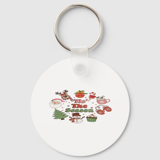 Het Is Het Seizoen Kerst Acryl Blok Sleutelhanger (Voorkant)
