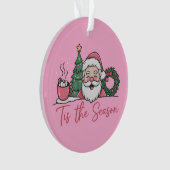 Het Is Het Seizoen Kerst Cute Winter Latte Kerstma Ornament (voorkant)