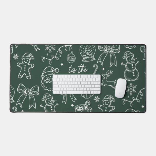 Het is het seizoen - Kerst Doodle Bureaumat (Keyboard & Muis)