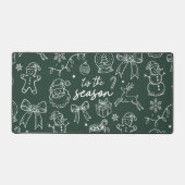 Het is het seizoen - Kerst Doodle Bureaumat (Voorkant)