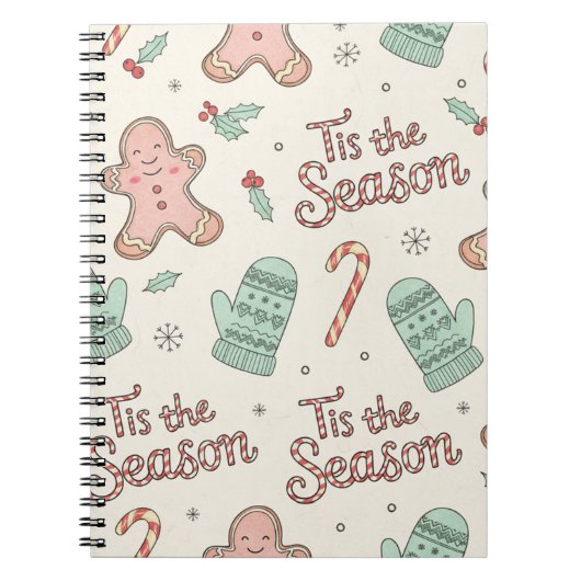 Het is het Seizoen Kerst Doodle Notitieboek | Scha (Voorkant)