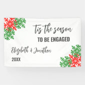 Het Is Het Seizoen Kerst Engagement Feest Spandoek (Horizontaal)