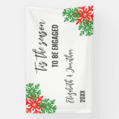 Het Is Het Seizoen Kerst Engagement Feest Spandoek (Verticaal)