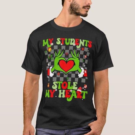 Het Is Het Seizoen Kerst Grappig Mijn Studenten St T-shirt (Voorkant)