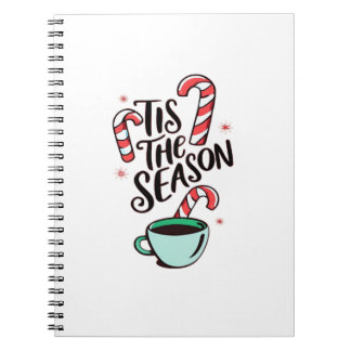 Het Is Het Seizoen Kerst Peppermint Warme Chocolad Notitieboek