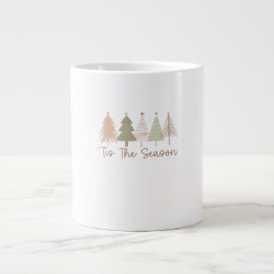 Het Is Het Seizoen Kerstbomen Whimsical Kerstmis Grote Koffiekop