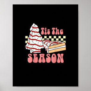 Het Is Het Seizoen Kerstboom Groovy Retro Debbie Poster