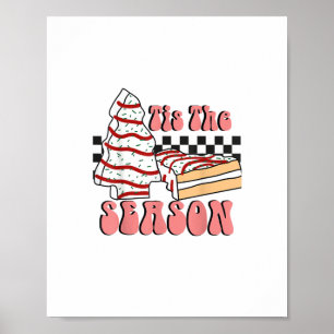 Het Is Het Seizoen Kerstboom Groovy Retro Debbie  Poster
