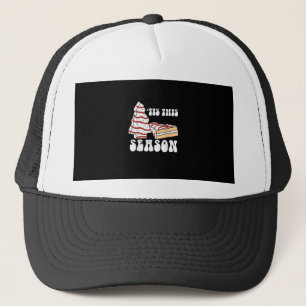 Het Is Het Seizoen Kerstboom Groovy Retro Vintage Trucker Pet