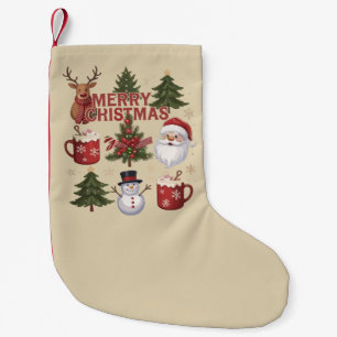 Het Is Het Seizoen Kerstboom Kerstman Latte Kerstm Kleine Kerstsok