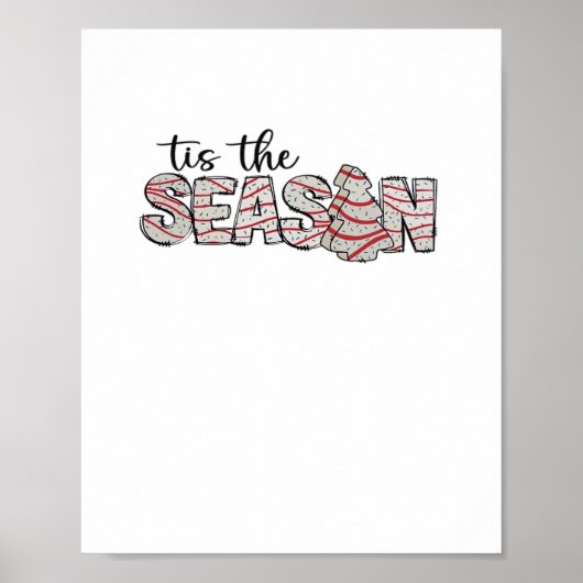 Het Is Het Seizoen Kerstboom Poster (Voorkant)